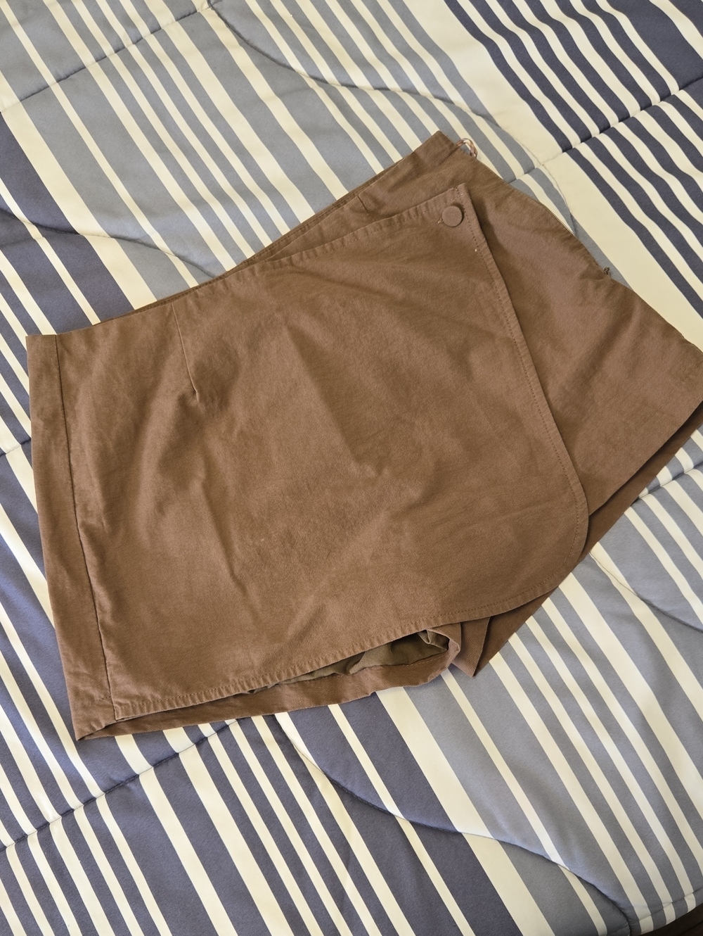 Classic Brown Wrap Skort for Women